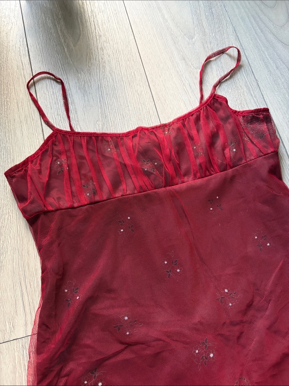 Vintage 90s Mesh Overlay Dress